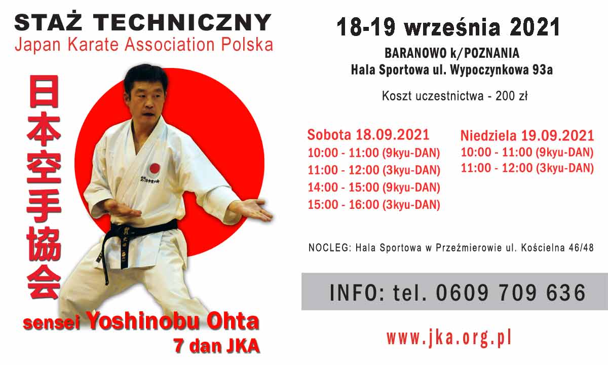 Staż techniczny z sensei Yoshinobu Ohta JKA Polska